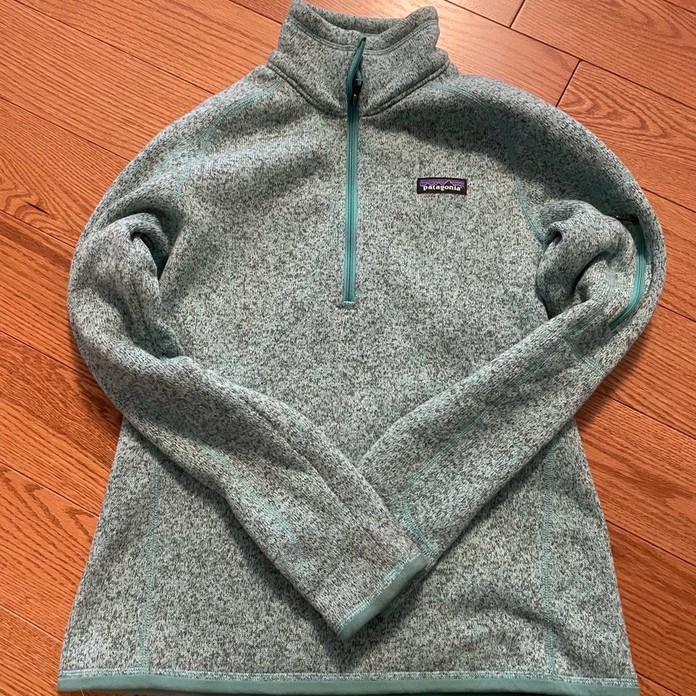 Turquoise Patagonia Better Sweater Quarter Zip